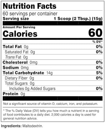Primaforce Maltodextrin Powder (2 Pounds Unflavored) Food Grade Maltodextrin Powder For Increased Workout Energy Gain & Endurance