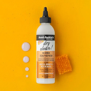 Aunt Jackie'S Braid + Twist Collection Dry Clean No Rinse Scalp Refresh Detox And Moisturize Scalp With Witch Hazel Scalposine Biotin And Honey 6 Fl Oz