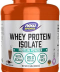 Now Foods Sports Nutrition Whey Protein Isolate 25 G With Bcaas Creamy Chocolate Powder 5Pound