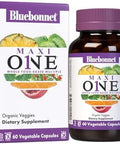 Bluebonnet Nutrition Maxi One (With Iron) Whole Food Multiple Enzymes Energy Vitality Gluten & Dairy & Soy Kosher Vegetarian Friendly Nongmo 2 Month Supply Beige 60 Count