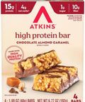 Atkins High Protein Bar Chocolate Almond Caramel Keto Friendly Gluten With Real Almond Butter 4 Count (Pack Of 1)