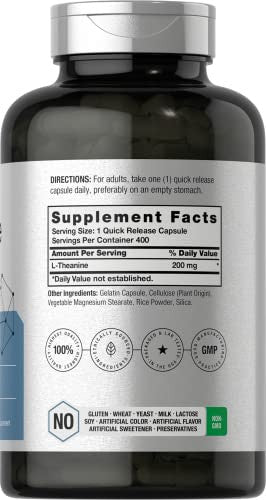 Horbaach L Theanine 400 Capsules 200Mg