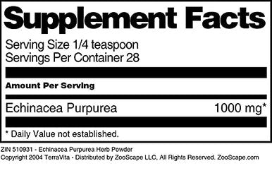 Terravita Ecea Purpurea Herb Powder (1 Oz, Zin: 510931)