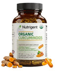 Nutrigent Usda Organic Turmeric Curcumin Supplement Turmeric Extract With Curcuminoids 300 Mg Liquid Organic Capsules Antioxidant Bone & Joint Support No-Gluten 60 Count