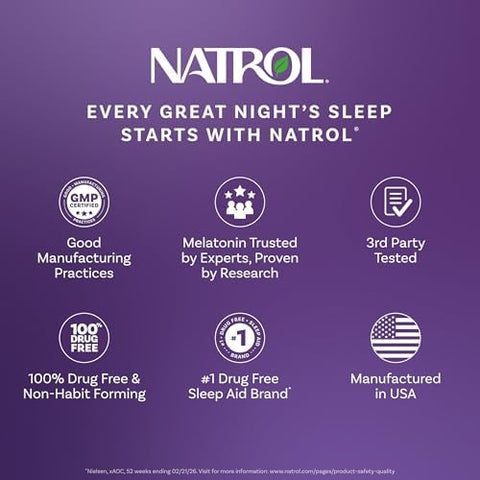 Natrol Melatonin Gummies Sleep Support 190 StrawberryFlavored Adult Melatonin Gummies 10 Mg Sleep Aids For Adults
