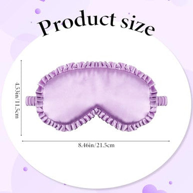 Axafazup Pure Soft Silk Sleep Mask Light Blocking Eye Mask With Upgraded Nose Pad Breathable Blindfold With Elastic Strap For Women Girls Includes Travel Pouch Ideal For Night Sleep Travel (Purple)