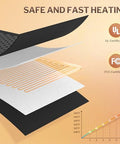 Homlyns Heated Acupuncture Mat - 6 Heat Levels With 2 Hours Auto Off And 4 Adjustable Time Settings Heating Acupressure Mat Full Body Massage Relieve Stress And Improve Sleep Black