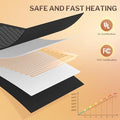 Homlyns Heated Acupuncture Mat - 6 Heat Levels With 2 Hours Auto Off And 4 Adjustable Time Settings Heating Acupressure Mat Full Body Massage Relieve Stress And Improve Sleep Black
