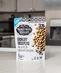 Saffron Road Organic Crunchy Chickpea SnacksGluten NonGMO Halal Kosher Vegan (Sea Salt and Cracked Pepper 6 oz (4 Pack))