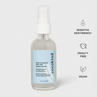 Cocokind Glow Essence With Sea Grape CaviarHydrating Primer And Facial MistFacial Moisturizer With Sea BuckthornLinoleic AcidAnd Vitamin E