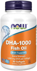 Now Foods Supplements Dha 1000 Brain Support Extra Strength 1000 Mg Dha 90 Softgels