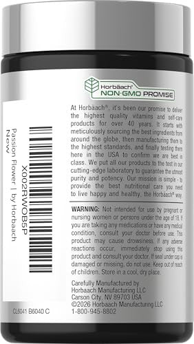 Horbaach Passion Flower Capsules 90 Count