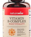 Naturewise Vitamin B Complex For Women And Men - With Folic Acid Biotin B1 B2 B3 B6 B12 - Support Cellular Energy & Mental Clarity - Gluten & Dairy Free, Non-Gmo - 150 Softgels[5-Month Supply]