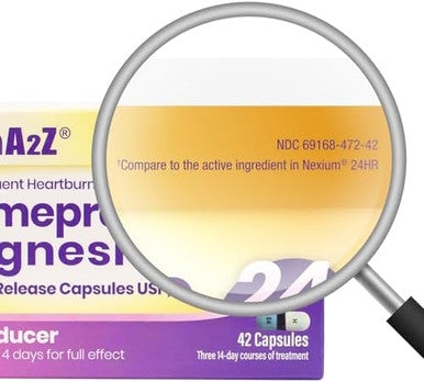 HealthA2Z Esomeprazole Magnesium | Acid Reducer | 20mg | Delayed-Released Capsules USP | 24 Hours | Treats Frequent Heartburn