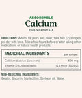 Nature'S Bounty Absorbable Calcium 1200Mg Plus Vitamin D3 1000Iu 200 Count