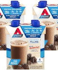 Atkins Dark Chocolate Royale Protein Shake & Cafa Au Lait Iced Coffee Protein Shake 15G Protein Low Glycemic 3G Net Carb 1G Sugar Keto Friendly 12 Count