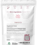 Micro Ingredients Vitamin B12 5000 Mcg Methylcobalamin 240 Chewable Tablets Fast Dissolve Natural Strawberry Flavor Vegan Non-Gmo Gluten Free