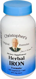 Dr. Christopher'S Original Formulas Herbal Iron Formula 450 Mg. 100 Vegetarian Capsules