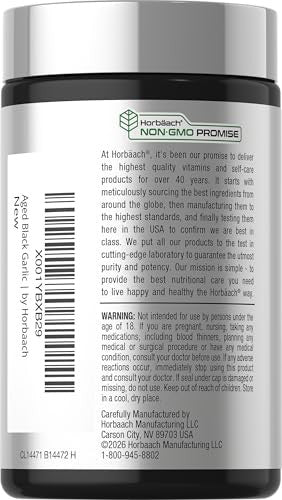 Horbaach Aged Garlic Extract Capsules 60 Count