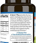 Carlson Labs EGems Plus Natural Vitamin E 400 IU 50 Softgels