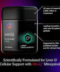 Mitoq +Liver Premium Coq10 Antioxidant - Contains Mitoquinol Mesylate Choline Milk Thistle Selenium - Supports Metabolism Liver Health Bodyâ€™S Natural Detoxification & Cell Vitality (60 Capsules)