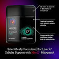 Mitoq +Liver Premium Coq10 Antioxidant - Contains Mitoquinol Mesylate Choline Milk Thistle Selenium - Supports Metabolism Liver Health Bodyâ€™S Natural Detoxification & Cell Vitality (60 Capsules)