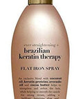 Ogx Brazilian Keratin Therapy Ever Straight Flat Iron Spray 6 Ounce (Value Pack Of 2)