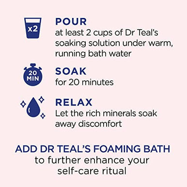 Dr Teal'S Epsom Salt Magnesium SoakRestore & Replenish With Pink Himalayan Salt3 Lbs