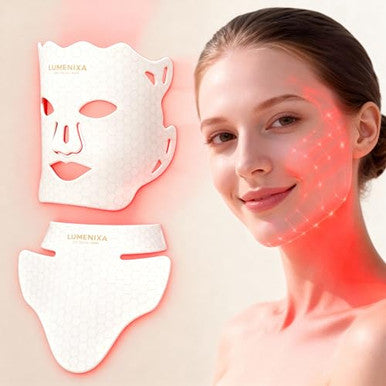 Lumenixa Red Light Therapy For Face And Neck 7 Colors Led Facial Light Therapy Mask - Birthday Christmas Mothers Day Valentines Day Self Care s For Her Women Mom Best Friend Wife Teacher