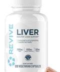 Revive Md Natural Liver Cleanse Detox & Repair Pills Liver Health Support Formula - Milk Thistle Liver Defense Supplement - Inflammation Reducer & Promotes Healthy Liver Function - 120 Capsules