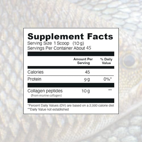 Hearthy Foods Marine Collagen Powder 16 Oz - Sourced From Wild-Caught Fish Pescatarian Friendly Keto Certified & Non-Gmo Verified - Easy To Mix In Water 45 Servings