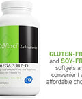 Davinci Labs Omega 3 Hpd Dietary Supplement For Healthy Joints And Immune Cardiovascular And Skin Health Support With Vitamin D3 And More Gluten Lemon Flavor 120 Softgels