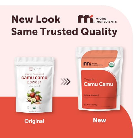 Micro Ingredients Organic Camu Camu Powder 12 Oz Freshly Harvested Berry Source Source Of Naturally Occurring Vitamin C Non-Gmo Vegan Friendly