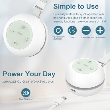 Wobrikosee Portable Sound Machine For Baby Kids Adults Usb Rechargeable White Noise Machine With Timer Function18 Smooth Sounds 256-Color Changing Mood Light Memory Function Sound Therapy For Home Travel