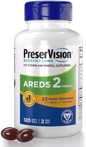 Preservision Areds 2 Eye Vitamins #1 Eye Doctor Recommended Brand Lutein And Zeaxanthin Supplement With Vitamin C Vitamin E Zinc And Copper 120 Softgels (Minigels)