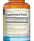 Mason Natural Zinc 50 Mg - Improved Immune System Function, Supports Antioxidant Health, Aids Absorption Of B Vitamins, 100 Tablets (Pack Of 3)