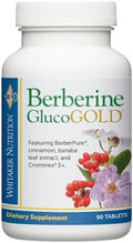 Dr. Whitaker'S Berberine Glucogold Supplement With 1500 Mg Per Day Of Berberpure Berberine, Concentrated Cinnamon, Crominex Chromium And Banaba Leaf Extract (90 Tablets)