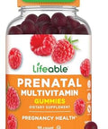 Lifeable Prenatal Multivitamin With Iron And Choline Great Tasting Prenatal Vitamins For Women Vegetarian Nongmo Prenatal Gummies 90 Gummies