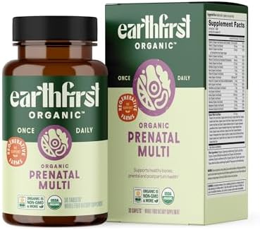Earthfirst Organic Prenatal Womenâ€™S Multivitamin And Menâ€™S Daily Multivitamin His And Hers Family Bundle Complete Daily Organic Support 30 Count