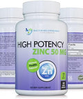 Zinc 50Mg - Zinc Picolinate Immune Health Support Supplement 120 Veggie Capsules For Adults And Kids Vitamin, Well-Absorbed High Potency Pure Zinc Supplements - 50Mg Per Serving