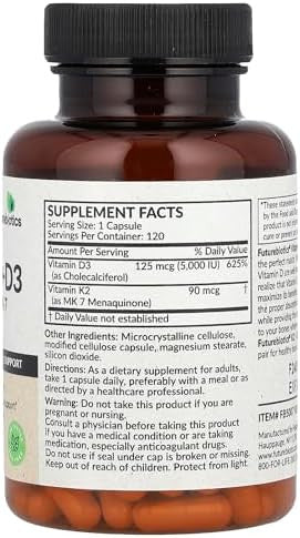 Futurebiotics Vitamin K2 + D3 120 Capsules