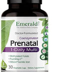 Emerald Labs Bundle With Prenatal 1-Daily Multi (60 Veg Caps) & Magnesium 400Mg (120 Veg Caps) - Prenatal Multivitamin With Methylated Folate, Iron & More - Bone & Sleep Support With Albion Magnesium
