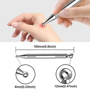 Melonsun Tmj Acupuncture Pen Stainless Steel Acupressure Tool For Jaw Clenching & Jaw Pain Relief Trigger Point Massage Pen For Face Neck & Shoulder
