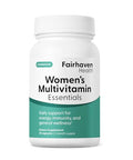 Fairhaven Health Womens Multivitamin Essentials Once Daily Multivitamin for Women Support for Energy Immune Health Eye Health Hormone Balance Gluten Dairy Soy Free Vegan 30 Capsules