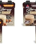 Atkins" Cafa Caramel Iced Coffee Protein Shake & Mocha Latte Iced Coffee Protein Shake 15G Protein Low Glycemic 4G Net Carb 1G Sugar Keto Friendly.
