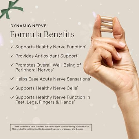 Stonehenge Health Dynamic Nerve Supplement Supports Nerve Function In Fingers Toes Hands And Feet With Alpha Lipoic Acid Ala Benfotiamine Pea Robust B Complex Boswellia