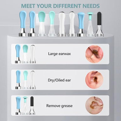 Bebird Tips Ear 12 Pieces Waterproof Silicone Ear Spoon For Ear Wax Removal Endoscope Bebird Original Ear Cleaner Tips Set For R1/ W3/R3/T15/X3/X17 Pro/D3Pro/T5 (Dia. 3.5Mm)
