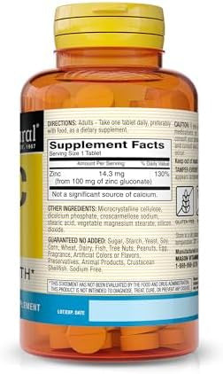 Mason Natural Zinc 100Mg 100 Tabs
