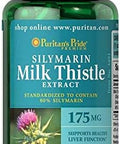 Puritan'S Pride Milk Thistle Standardized 175 Mg (Silymarin)-100 Capsules