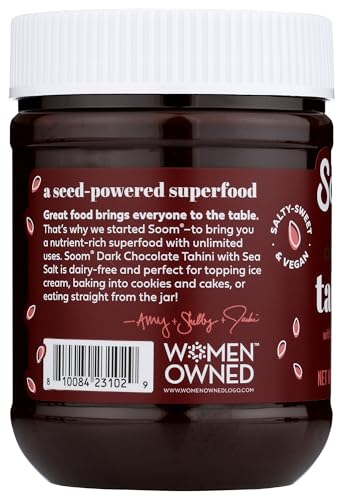 Soom Foods Tahini Dark Chocolate Sea Salt 12 Ounce